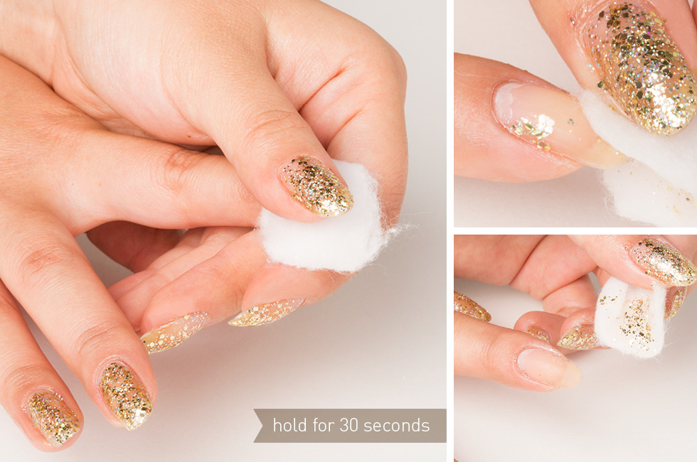 best way to remove glitter nail polish