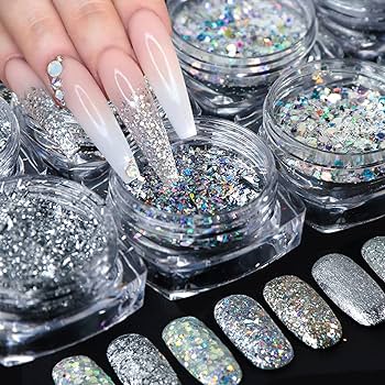 Glitter and Resin 3D Star Nails