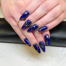 Navy Blue and Holographic Glitter